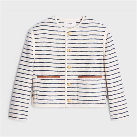 celine striped cardigan|celine saharienne jacket.